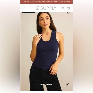 Z SUPPLY Women's Sirena Ribbed Tank Size S NWT